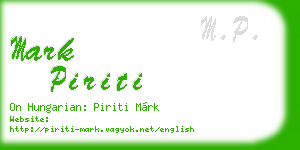 mark piriti business card