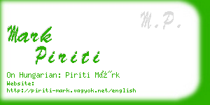 mark piriti business card